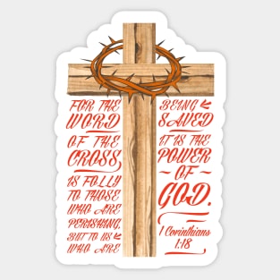 Power of God - 1 Corinthians 1:18 Sticker